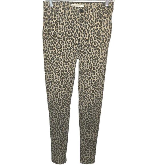 Levi's 720 Tan Leopard Print Hi Rise Stretch, super skinny Jeans Size 26 - Picture 4 of 14